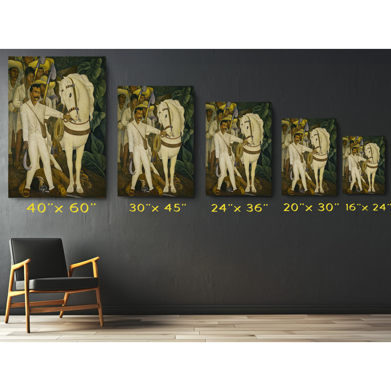 Diego Rivera Agrarian Leader Zapata Canvas Print, 45" H x 30" W