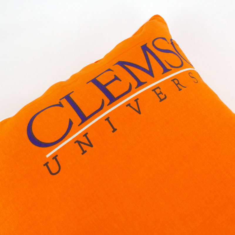 Housse de coussin carré NCAA, Clemson