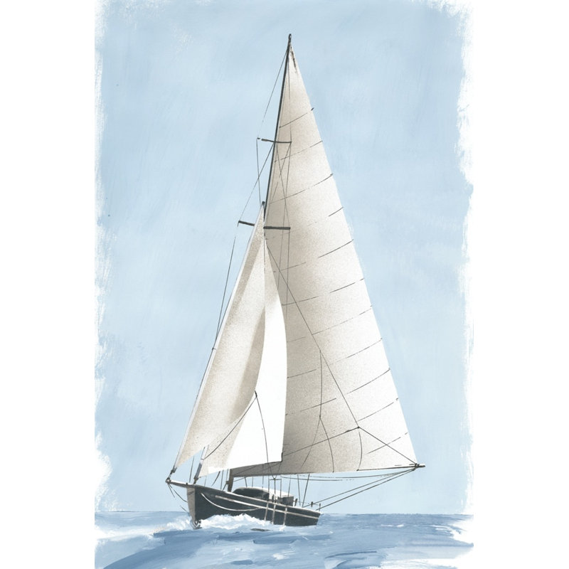 Set Sail 4 Print by PC Ngo, Gray Framed, 50" H x 35" W