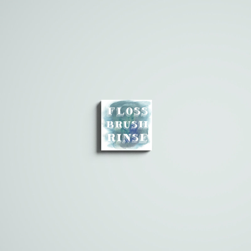 «Bathroom Do's II» - Art textuel sur toile, H 12 po x l 12 po