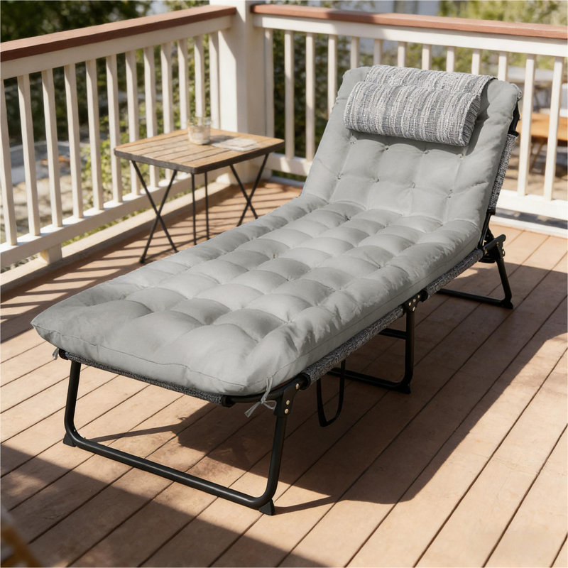 Chaise longue d'extérieur, chaise longue pliante