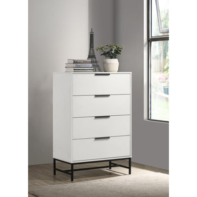 Sonora 4-Drawer Bedroom Chest White