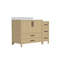 Armoire de meuble-lavabo à simple cuve l 48 po x P 22 po x H 34 po avec comptoir blanc-1170057706
