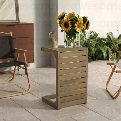 Table de bout en C brun