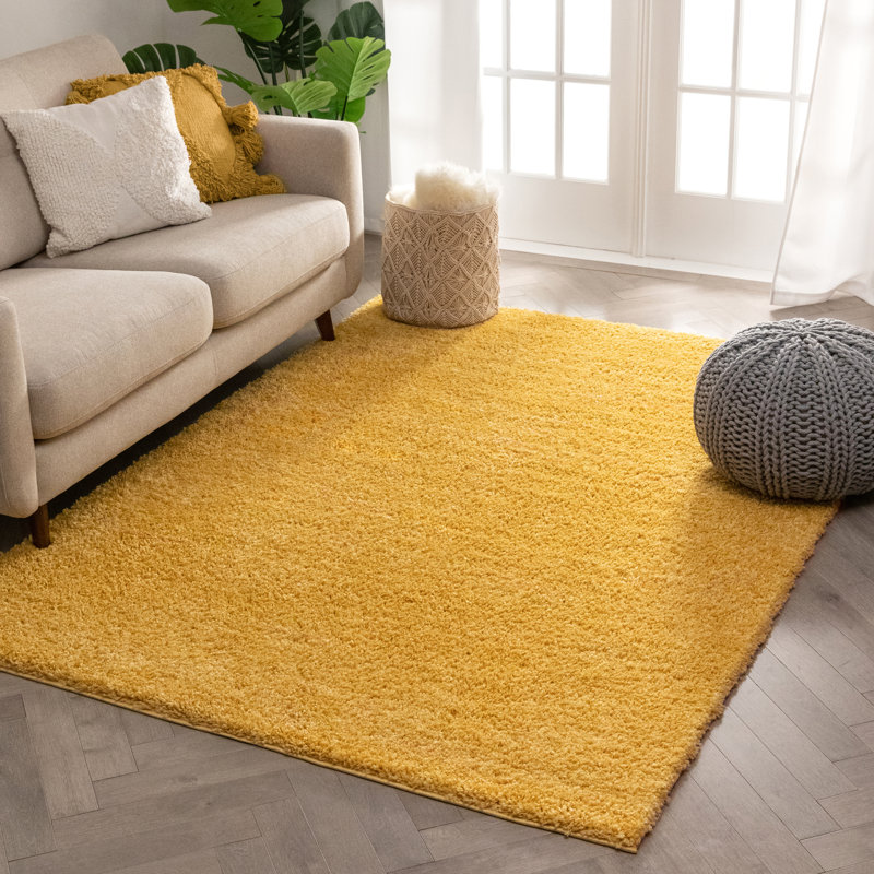 Madison Shag Solid Colour Synthetic Area Rug, Rectangle 160 x 220cm