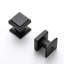 Boutons d'armoire de cuisine carrés noirs mats, monotrou, paquet de 30 de diamètre de 1 po, poignée solide en alliage de zinc, grande base, vis incluses, quincaillerie d'armoire pour les poignées et les boutons de la commode