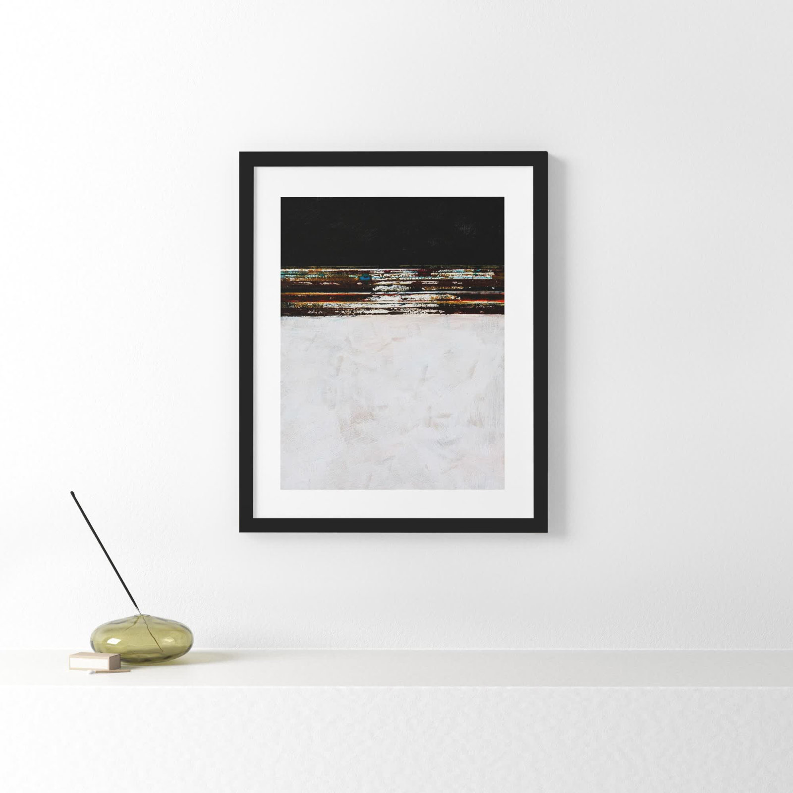 Sonoran "A Sense of Space III" Print, 35.12" H x 28.12" W x 0.88" D, Black Framed Paper