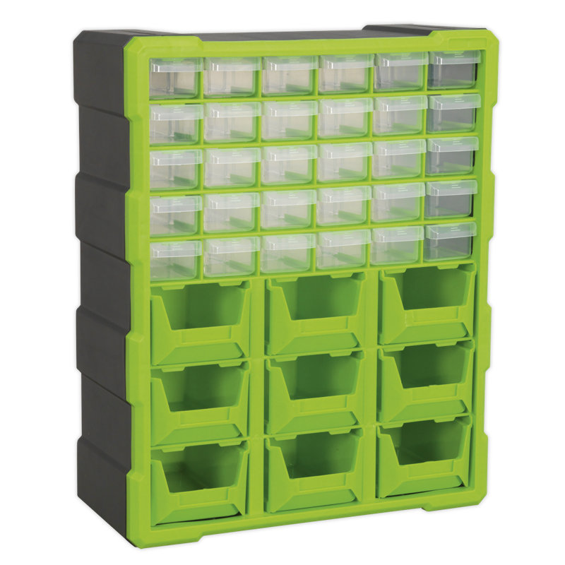 Carita 38cm W Plastic Storage Rack, Green/Black