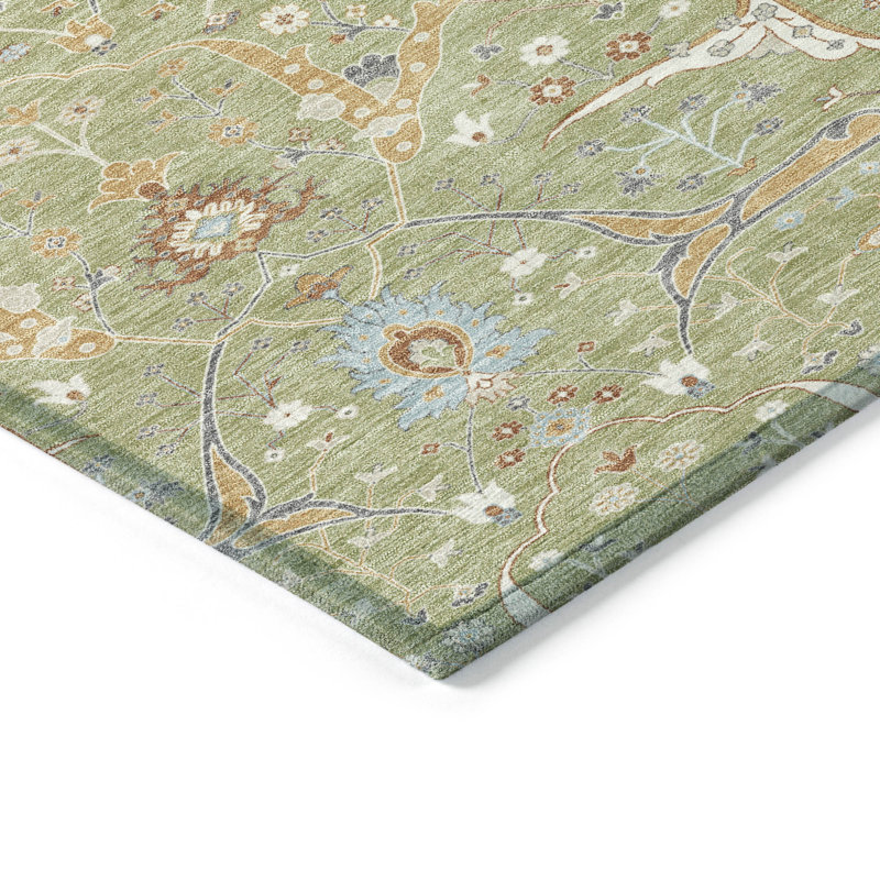 Machine Washable Indoor/Outdoor Boruta ACN2250 Global Rug, Rectangle 10' x 14'