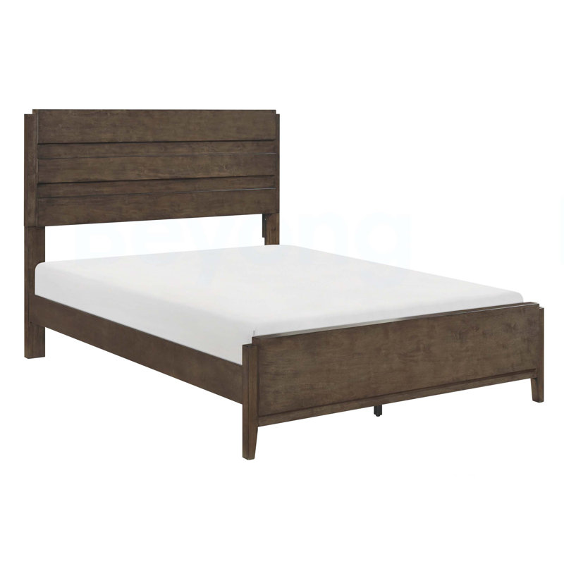 Transitional Dark Walnut Finish Bed 1pc