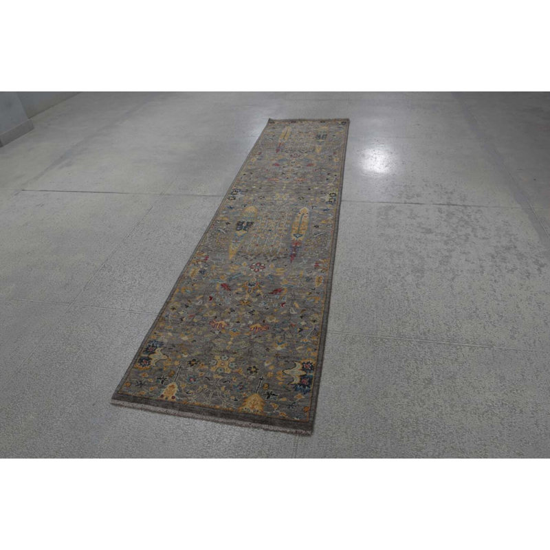 Transitional One-of-a-Kind Runner 2'6" X 9'11" Hand Knotted Area Rug