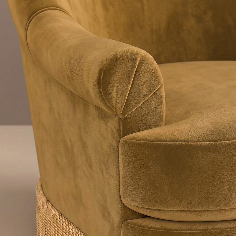 Carley Summers X River & Bord: The Page Chair With Fringe, Brown Fabric