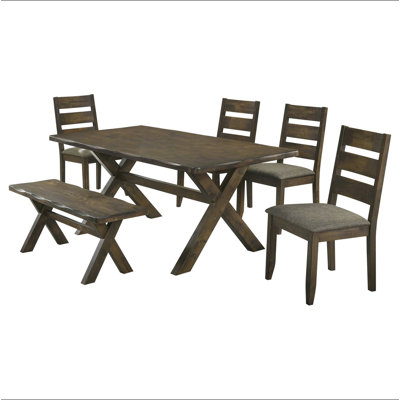 Gawain Rustic Nutmeg 6-piece Dining Set