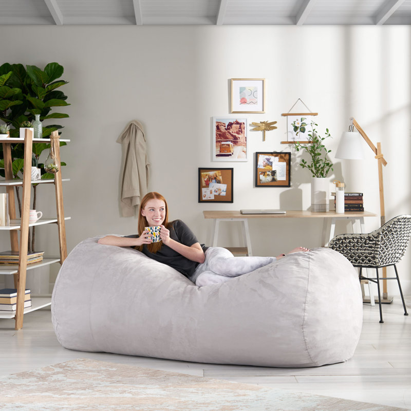 Polyester Classic Bean Bag, Light Gray