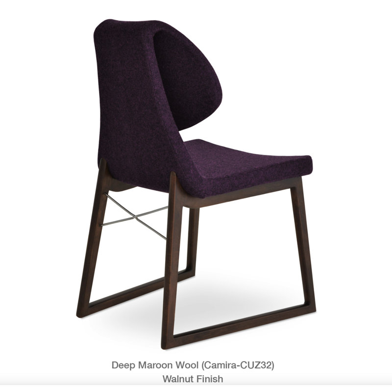 Fauteuil Gakko, Marron foncé, Noyer