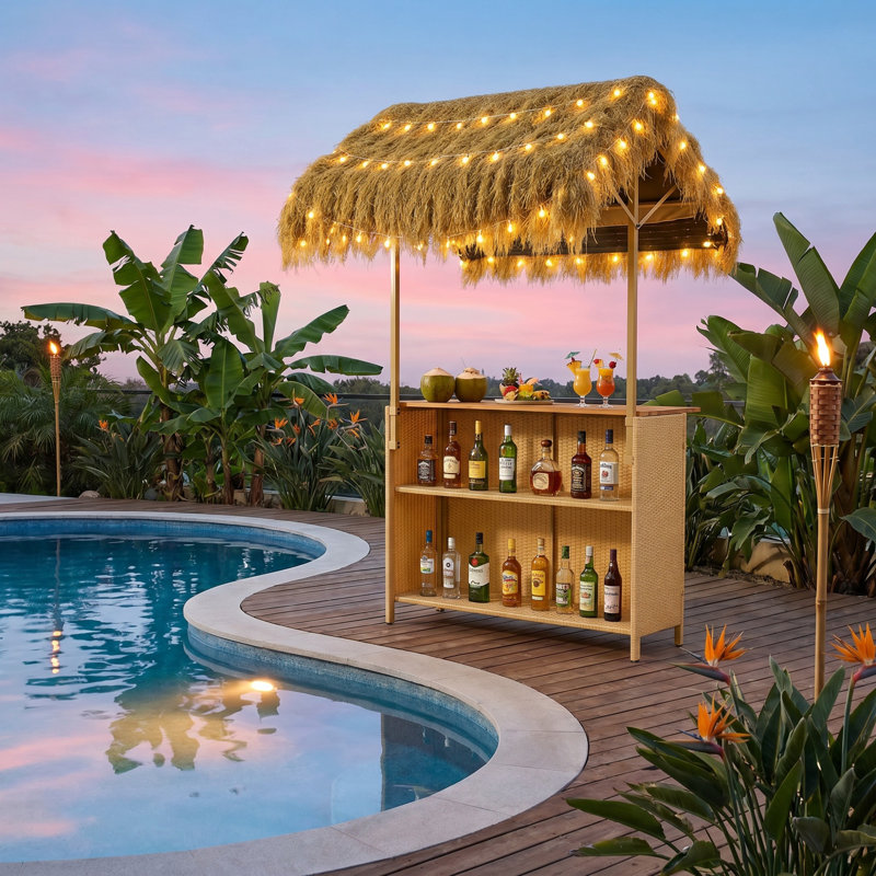 Ensemble de bar 3 pièces Tropical Tiki