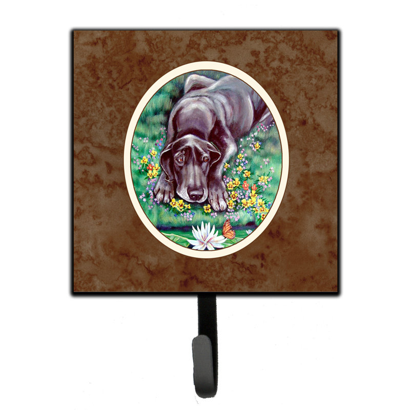 Organisateur de clés murales avec crochets clés french bouledogue Pelin, Brun / mauve / vert, Grand danois