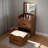 3 in 1 Vanity Desk with Plip Top Mirror,Compact Makeup Vanity with 3 Drawers,Cushioned Tool