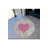 Pink Gray Themed Heart Patterned Round Woven Base Modern Decorative Carpet-180706822