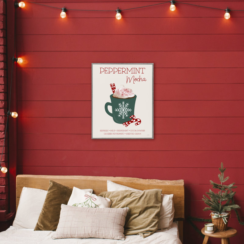Giclée encadrée givrée «Peppermint», par Natalie Carpentieri, Estampe numérique Farmhouse, H 30 po x l 24 po