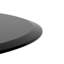 Plateau de table rond en verre trempé noir de 24 po, rebord biseauté épais de 0,4 po - impact, nettoyage en douceur, pour les tables de réunion, chaleur de 2 à 5 po, idéale pour le café