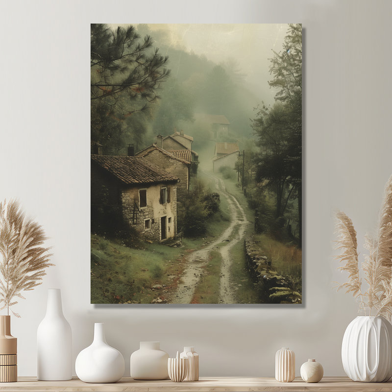 «Green Farm», impression d'art mural paysage vert, Toile tendue, H 12 po x l 20 po
