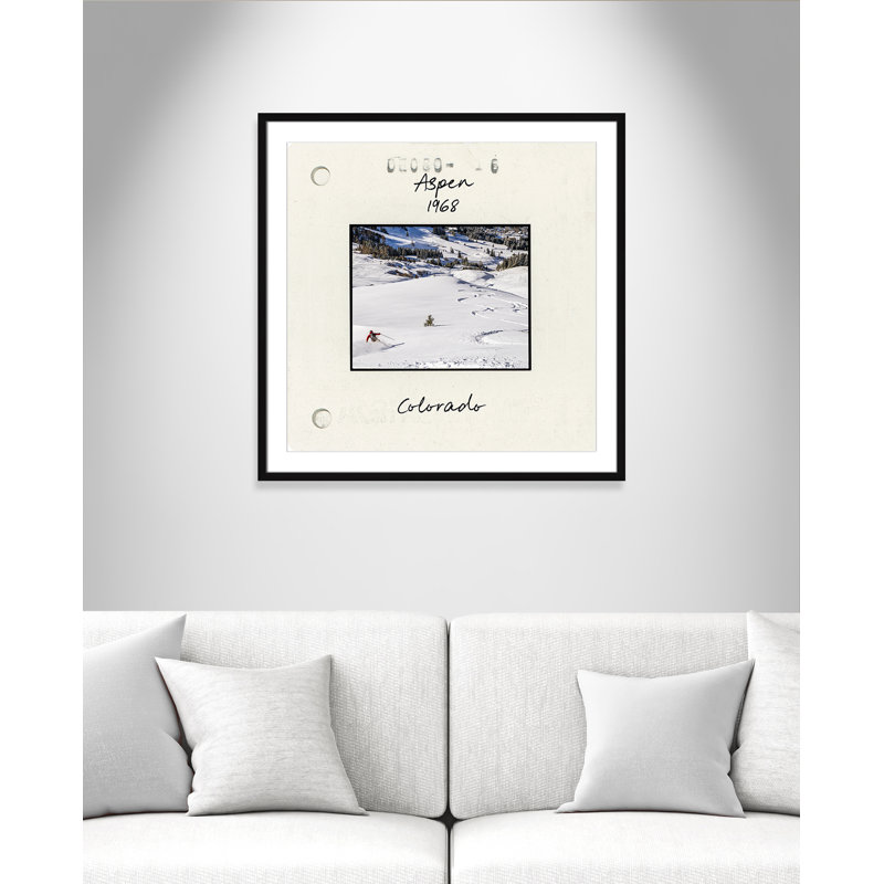 Aspen Print par CAD Designs, 32'' W x 32'' H, Matted Print, Satin Black