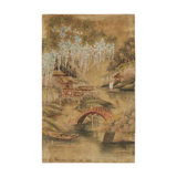 Antique Japanese Tapestry With Scenic Landscape Design - Rug & Kilim