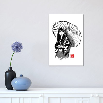 Umbrella's Geisha 1 Piece Painting on Canvas
