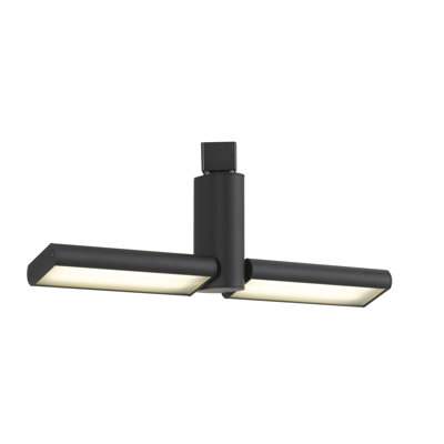 Projecteur sur rail DEL intégré Cal Lighting 35 W, dimmable, 2 850 lumens, 4 000 K, noir, L 6,1 cm x l 39,1 cm x H 17,1 cm