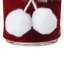 Porte-bougie 3,25 "rouge cerise et blanc Père Noël