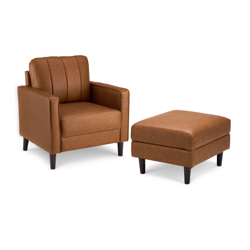 Fauteuil d'appoint et repose-pieds de rangement 32 W