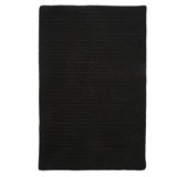 Tanguay Wool Blend Reversible Area Rug - Black