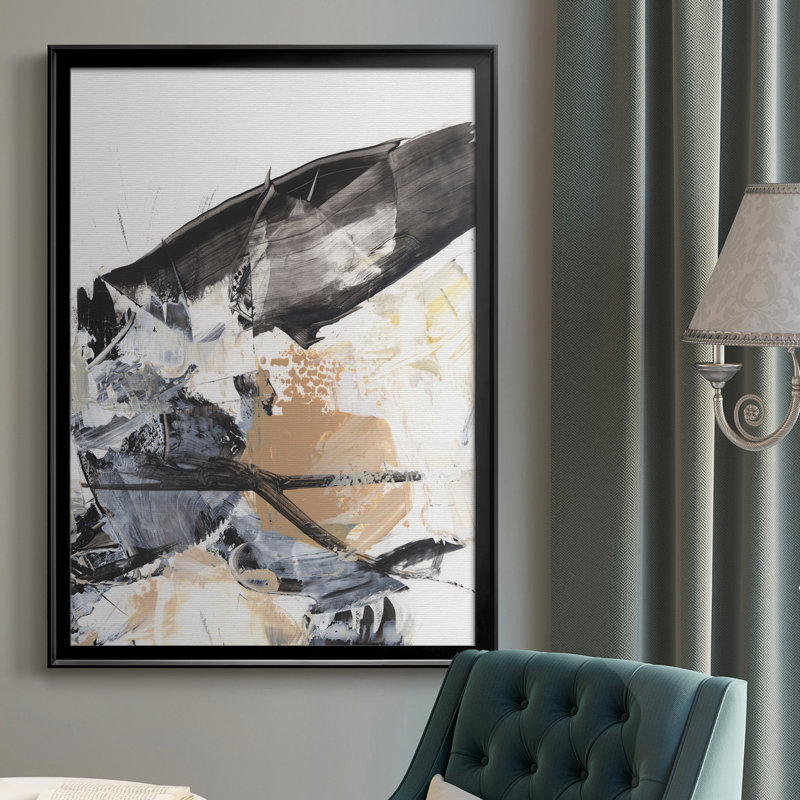 Toile encadrée de qualité supérieure Ruckus IV - prête à être accrochée, Noir, H 24,5 po x l 18,5 po x P 1 po