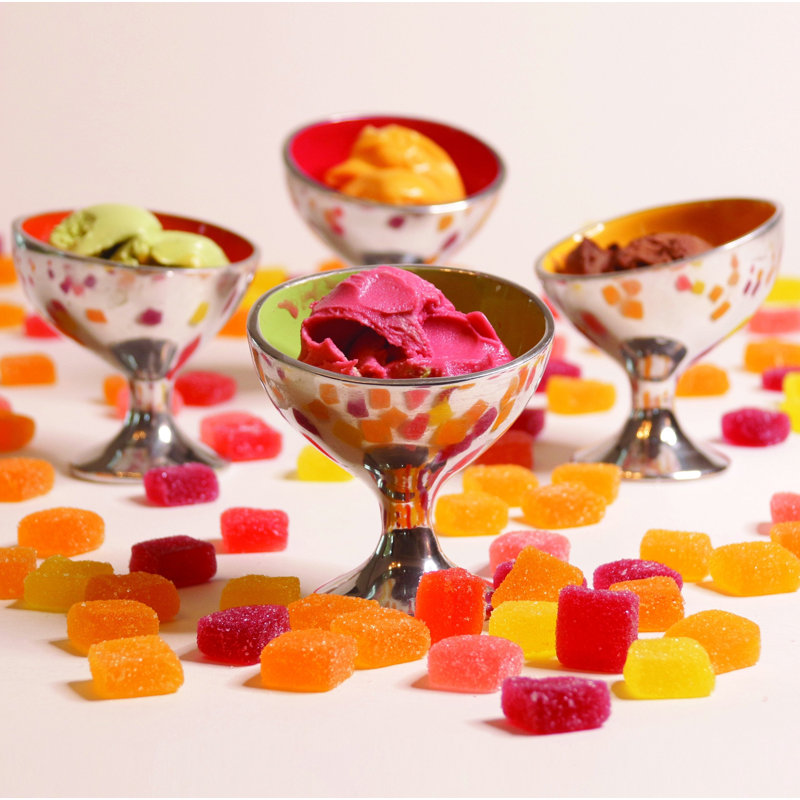 Icecream Cup, Silver/Marigold