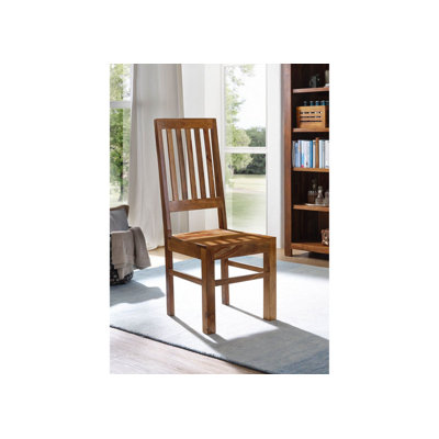 Duke 45cm H Solid Wood Side Chair in Dark Brown