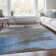 Machine Washable Indoor/Outdoor Xhevrie Denim Rug