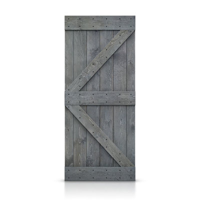Porte de grange peinte colorée en bois à panneaux k