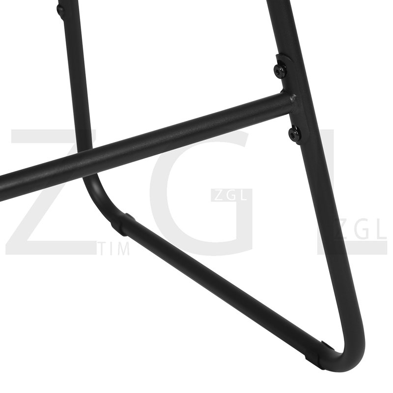 Counter Stool with Metal Frame, Dark Brown