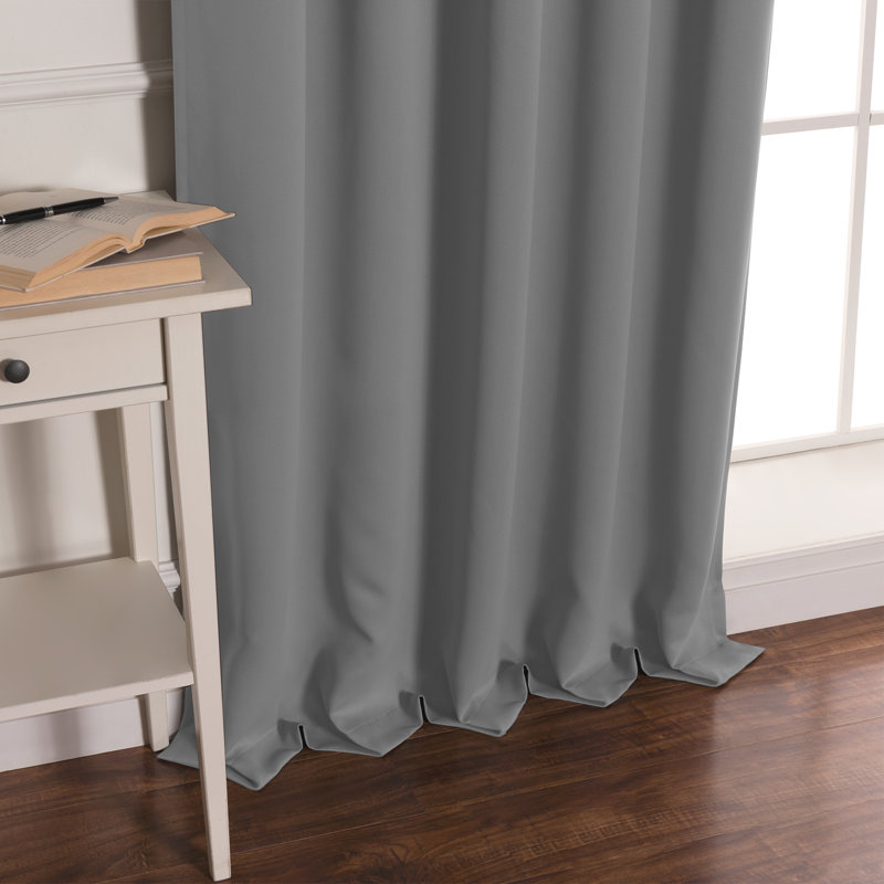 Molloy Insulating Curtain Pair, gris, l 52" x L 63"