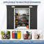 Remise de rangement en métal l 8 pi. X P 4 pi. Avec portes coulissantes doubles (32 pi. Ca.)