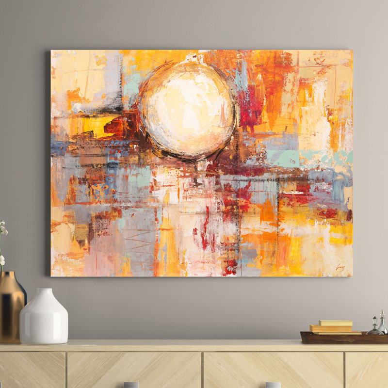 Abstract: Sunset Reflections by Lucas - Wrapped Canvas Art Prints, 50cm H x 70cm W x 4cm D