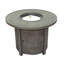 Spirit 36" Round Gas Fire Pit Chat Table With Clear Glass Fire Beads