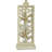 South Cove Coastal Cast Table Lamp - Weathered Cream Finish - White Fabric Shade