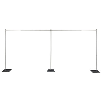 8' H x 20' W Pipe and Drape, Framework Only Backdrop Kit, Fixed uprights