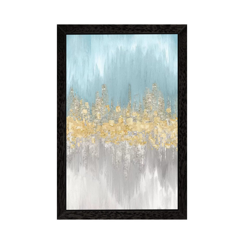 Neutral Wave Lengths II by Eva Watts - Print on Canvas, 66.04 cm H x 45.72 cm W, Black Framed