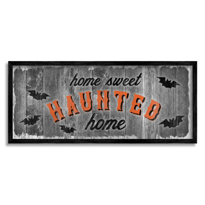 Sweet Haunted Home Bats Sign by Natalie Carpentieri - Print on Wood