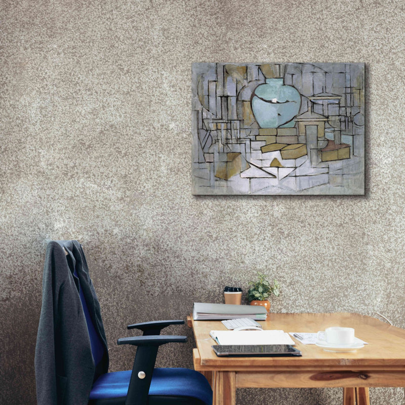 «Still Life with Gingerpot II, 1912» par Piet Mondrian, estampe numérique sur toile, H 26 po x l 34 po x P 1,5 po
