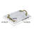 Minaksi Mamba White Marble Cheese Board with Brass Snake Handles – Luxury Entertaining