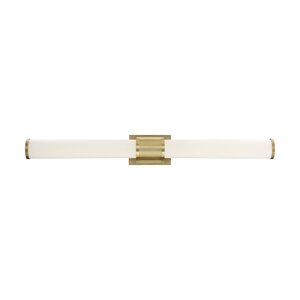 Finis 1-Light Dimmable LED Brushed Brass Bath Sconce